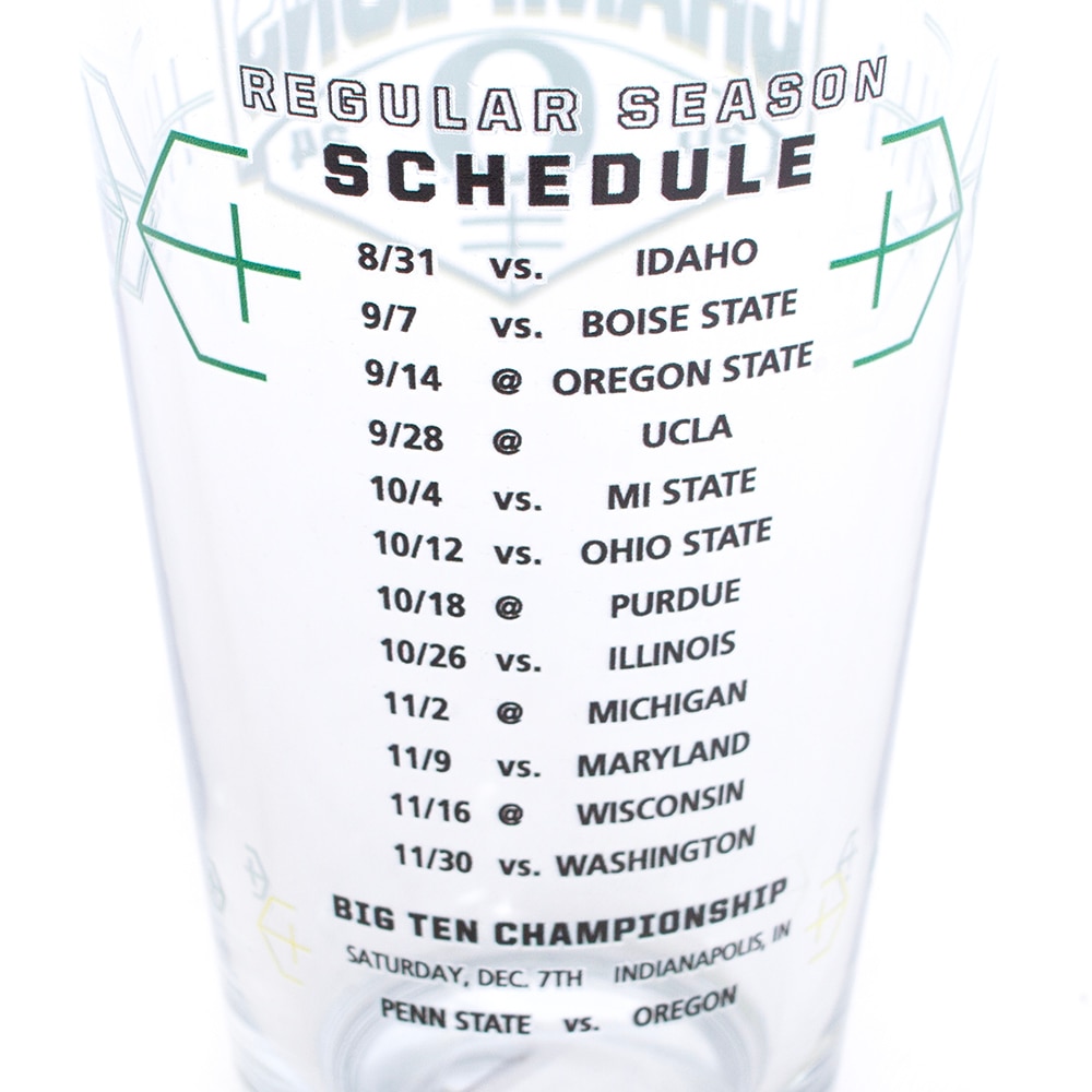 Big Ten Champs, Logo Brand, Shots & Pints, Glass, Home & Auto, Football, 16 ounce, 2024 schedule design, 916375